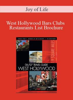Joy of Life – West Hollywood Bars Clubs Restaurants List Brochure