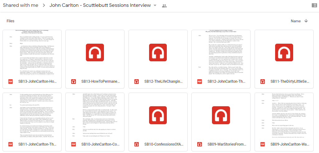 John Carlton - Scuttlebutt Sessions Interview